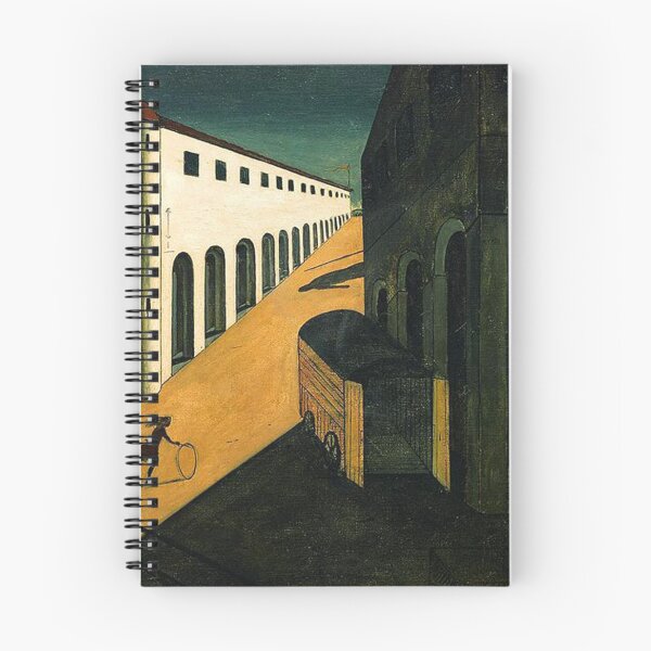 Artikelvorschau, Das Geheimnis und die Melancholie einer Straße (1914) – Giorgio de Chirico | Metaphysisches surreales Straßenbild entworfen und verkauft von Art Outlaws.