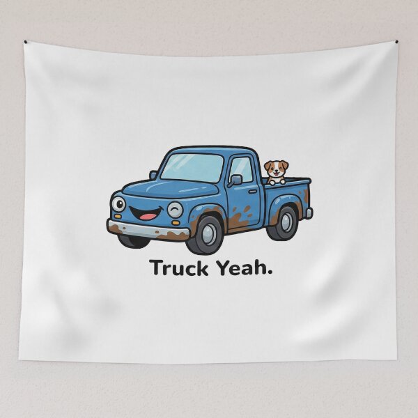 Item preview, Cute Rusty Blue Pickup Truck Dog Truck Yeah designed and sold by k3rstman1.