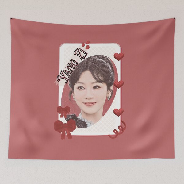 Item preview, Yang Zi (杨紫) Portrait Chinese Actress Art Chinese Celebrity Illustration portrait illustration Red Aesthetic Collage Design designed and sold by AJUNICE STUDIO.