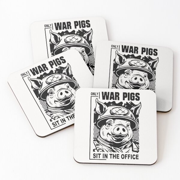 Item preview, Office War Pigs;  designed and sold by StickerApe.
