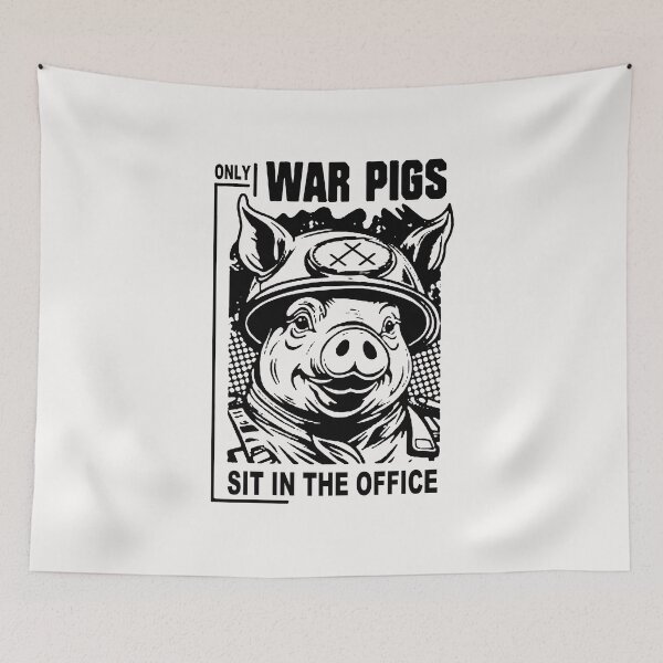 Item preview, Office War Pigs;  designed and sold by StickerApe.