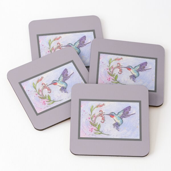 Item preview, Winsome Hummingbird - watercolor illustration designed and sold by Annie Mason Art.
