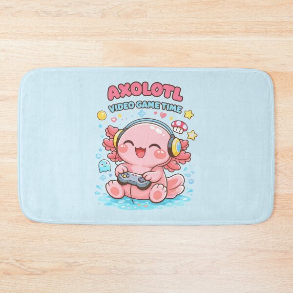 Item preview, Cute Axolotl Playing a Video Game in Kawaii Funny Style designed and sold by Sitchko.