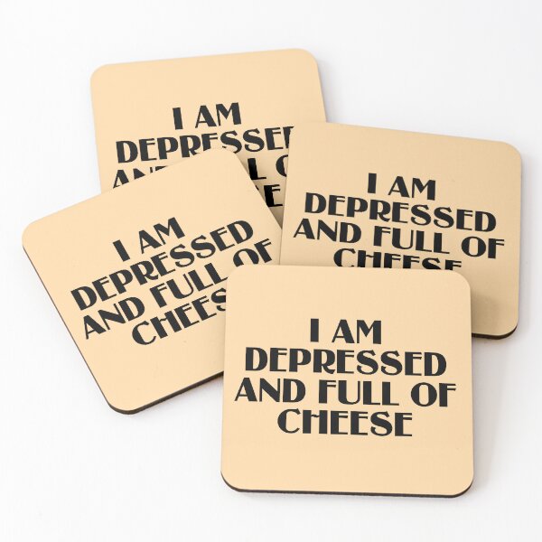 Item preview, I Am Depressed And Full Of Cheese designed and sold by chaoticwhims.