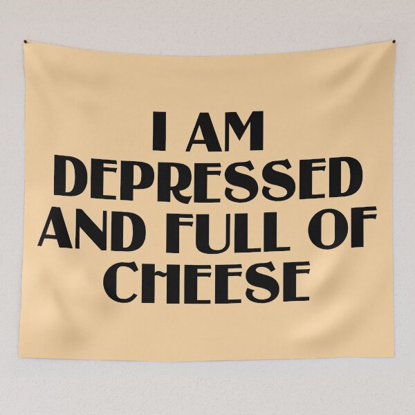 Item preview, I Am Depressed And Full Of Cheese designed and sold by chaoticwhims.