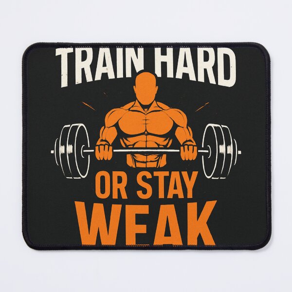 Item preview, “Train Hard or Stay Weak – Bold Gym Motivation T-Shirt” designed and sold by rsuniquestyle.