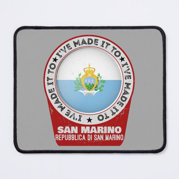 Item preview, I've Made It To SAN MARINO Flag Sticker T-Shirt 01 designed and sold by OuterShellUK.