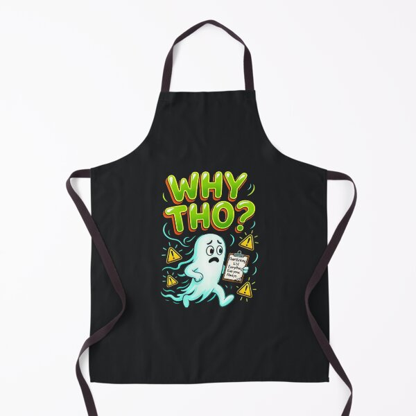 Item preview, Why Tho – Overthinking Funny Ghost Sarcastic Anxiety Humor designed and sold by Taans-Creation.