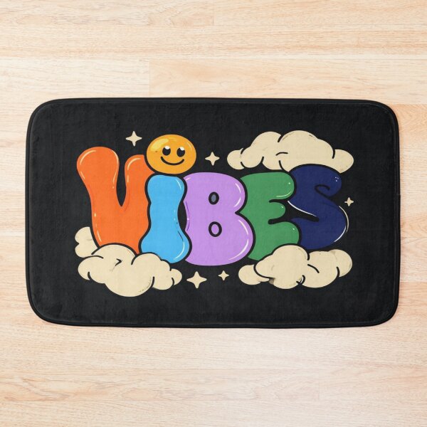 Item preview, Playful VIBES Typography – Multicolor Bubble Letters with Clouds & Sparkles for Uplifting Style designed and sold by Bright Nest Studio.