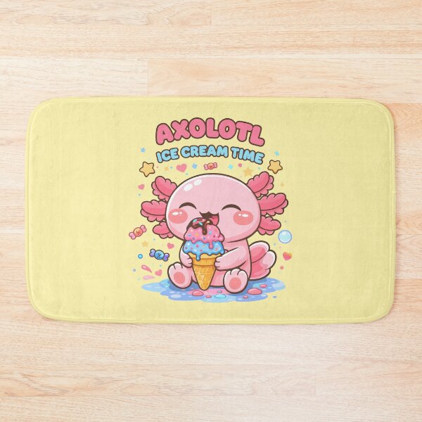 Item preview, Cute Axolotl with Ice Cream in Kawaii Funny Style designed and sold by Sitchko.
