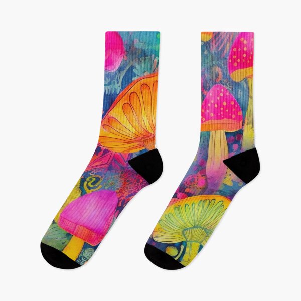 Item preview, Psychedelic Mushroom Forest – Colorful Fantasy Fungi Art Pattern designed and sold by PixelExpressStudio.