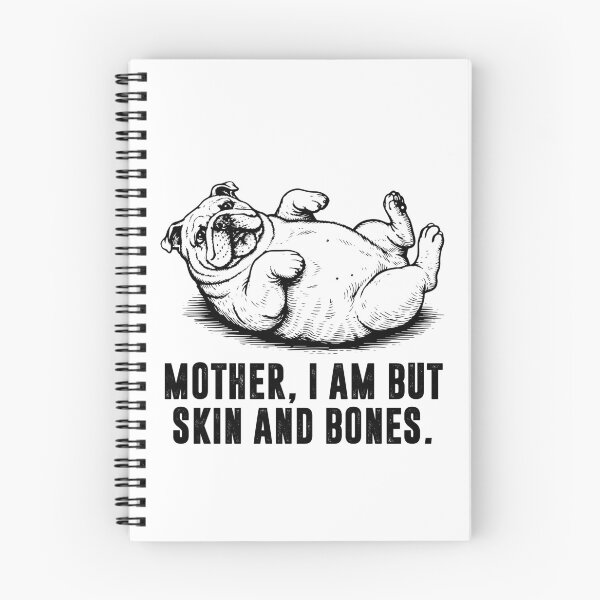 Item preview, Mother I Am But Skin and Bones - Cute BullDog lying on his back designed and sold by gunaone-design.