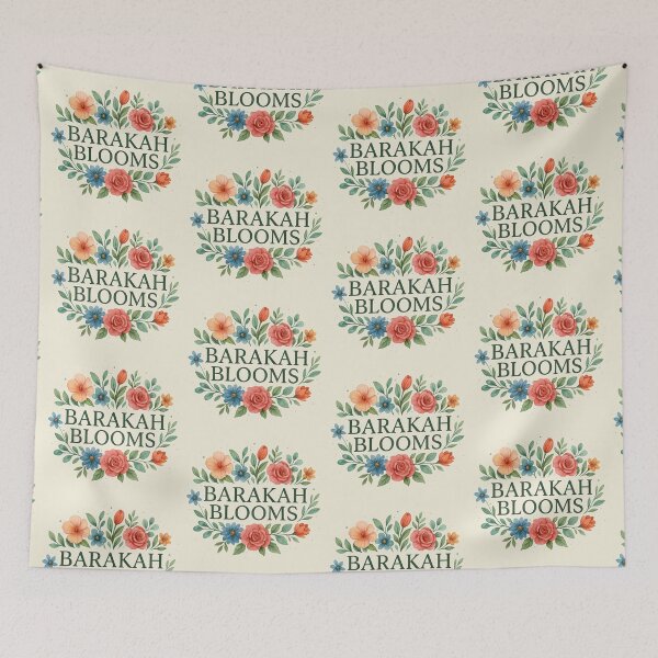 Item preview, Barakah Blooms - Classic Watercolor Floral Wreath Logo designed and sold by D-Islamic.