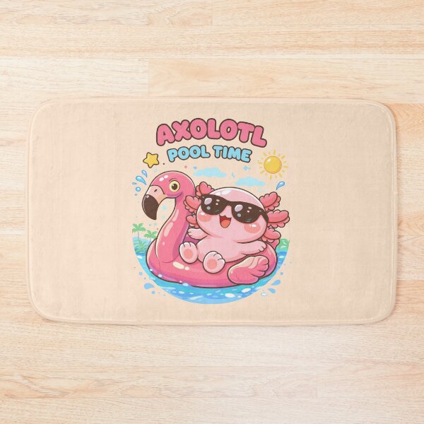 Item preview, Cute Axolotl Axolotl in the Pool in Kawaii Funny Style designed and sold by Sitchko.