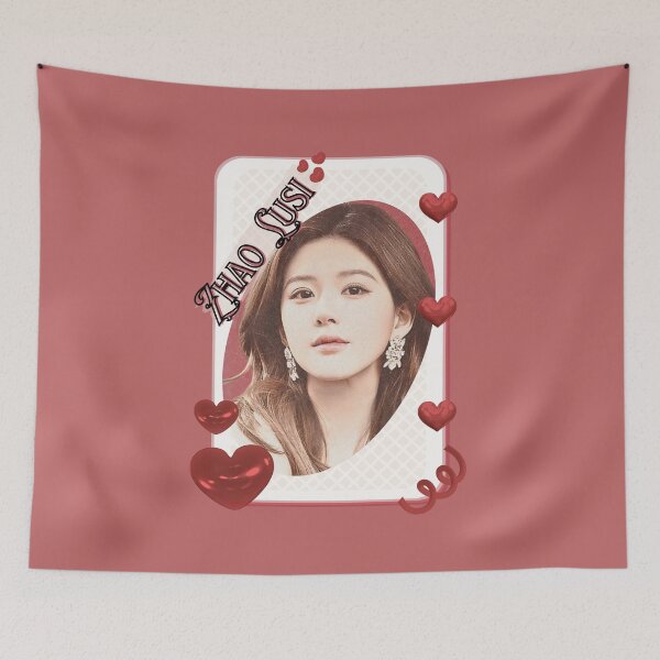 Item preview, Zhao Lusi (赵露思) Portrait Chinese Actress Art Chinese Celebrity Illustration portrait illustration Red Aesthetic Collage Design designed and sold by AJUNICE STUDIO.