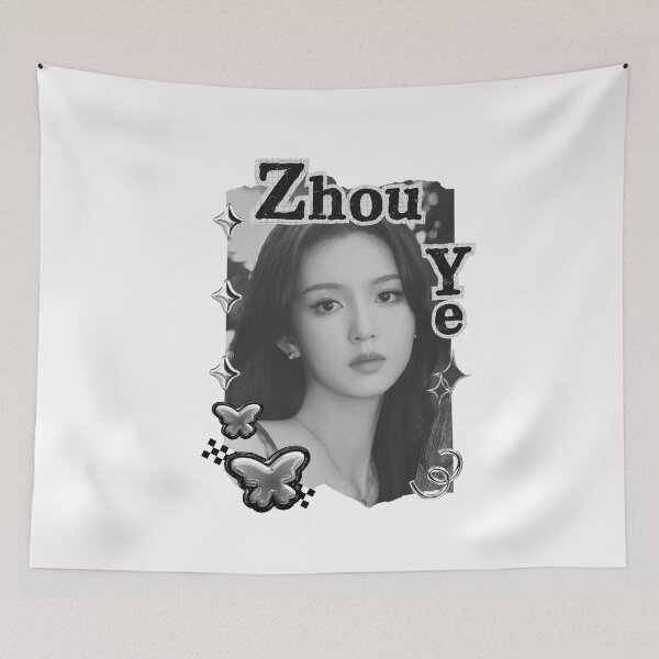 Item preview, Zhou Ye (周也)Chinese Actress Art Chinese Celebrity Illustration Black and White Collage Digital Art Portrait designed and sold by AJUNICE STUDIO.