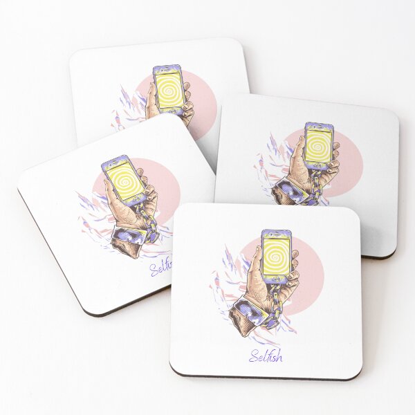 Item preview, Selfish Society – Trapped by Smartphones Illustration, Smartphone Addiction – Selfish Modern Life Illustration, Selfish Generation – Phone Control Concept Artwork designed and sold by GDbanners.