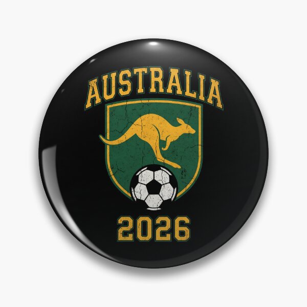 Item preview, Australia Football 2026 Vintage Soccer Crest | Kangaroo Soccer Art designed and sold by Imaginationbeyond.