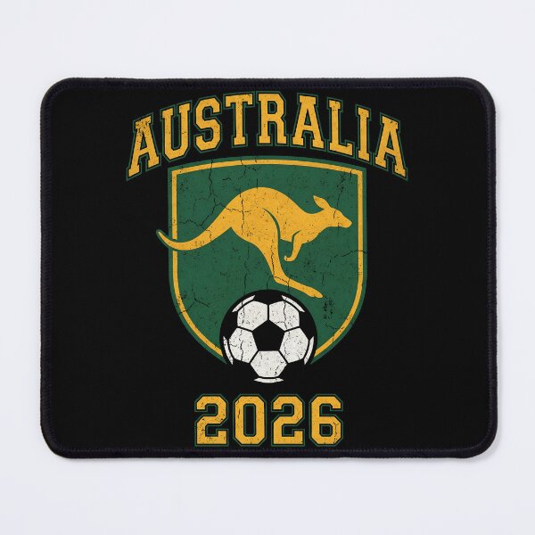 Item preview, Australia Football 2026 Vintage Soccer Crest | Kangaroo Soccer Art designed and sold by Imaginationbeyond.