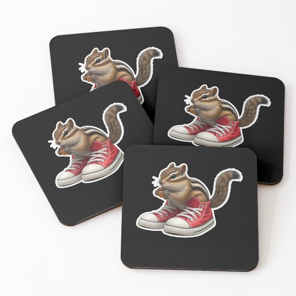 Item preview, Cute Chipmunk Red Sneakers Acorn Animal designed and sold by k3rstman1.