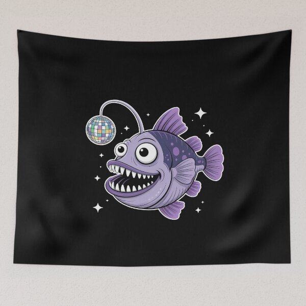 Item preview, Funny Disco Anglerfish Deep Sea Party Fish designed and sold by k3rstman1.