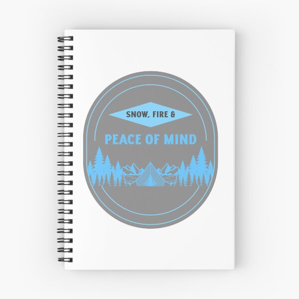 Item preview, Snow Fire & Peace of Mind – Winter Camping Badge for Outdoor Enthusiasts designed and sold by FusionTeeDesign.