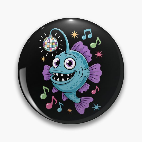 Item preview, Cute Disco Anglerfish Music Party Ocean Creature designed and sold by k3rstman1.