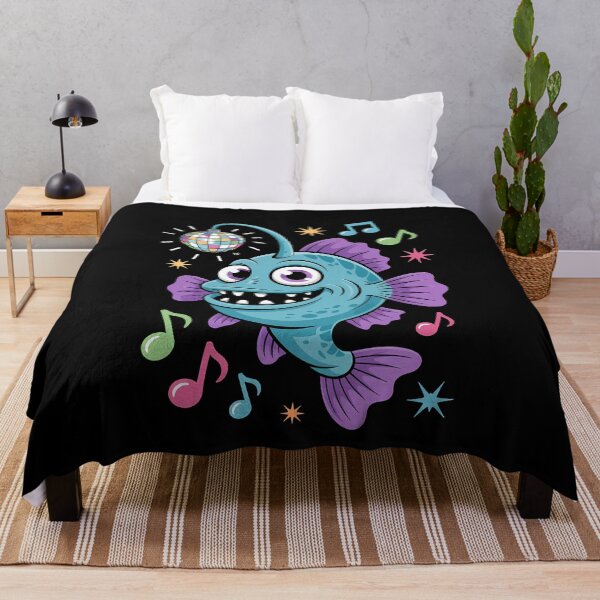 Item preview, Cute Disco Anglerfish Music Party Ocean Creature designed and sold by k3rstman1.