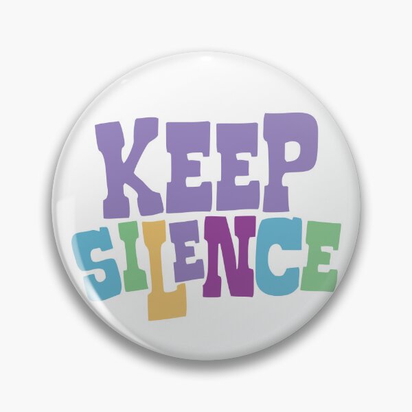 Item preview, Keep Silence colorful text designed and sold by Think4Prints.