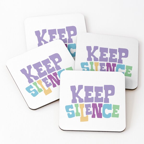 Item preview, Keep Silence colorful text designed and sold by Think4Prints.