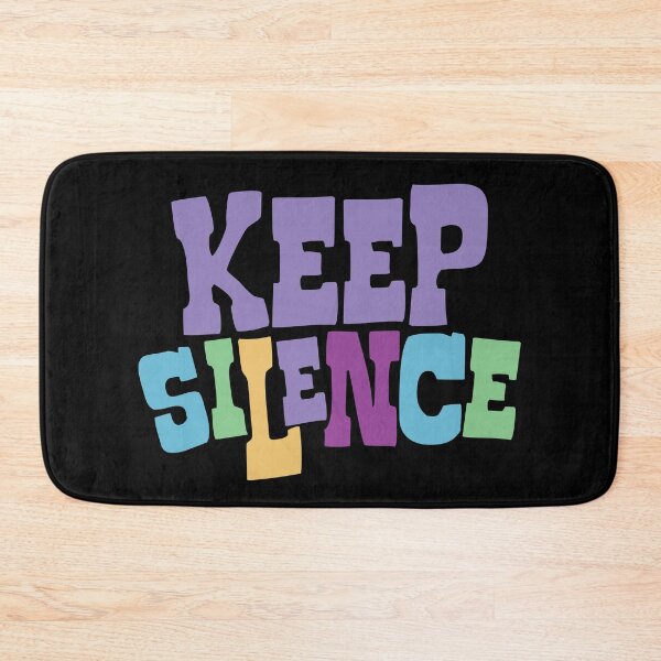 Item preview, Keep Silence colorful text designed and sold by Think4Prints.