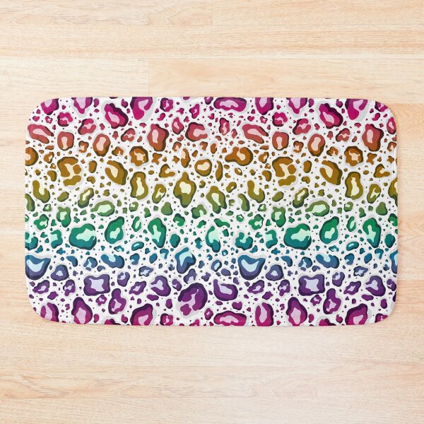 Item preview, Rainbow Cheetah Leopard Print on White Background  designed and sold by Goolsby-Designs.
