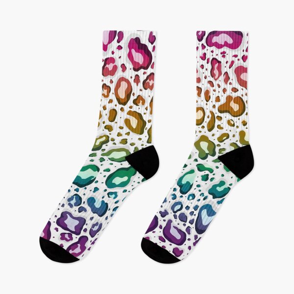 Item preview, Rainbow Cheetah Leopard Print on White Background  designed and sold by Goolsby-Designs.