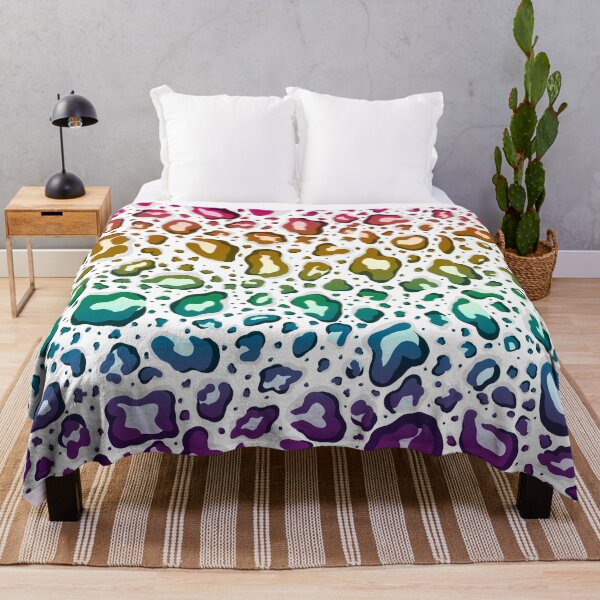 Item preview, Rainbow Cheetah Leopard Print on White Background designed and sold by Goolsby-Designs.
