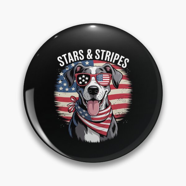 Item preview, Great Dane 4th of July Dog Patriotic USA Flag Man Woman  designed and sold by MarryIsMonth.
