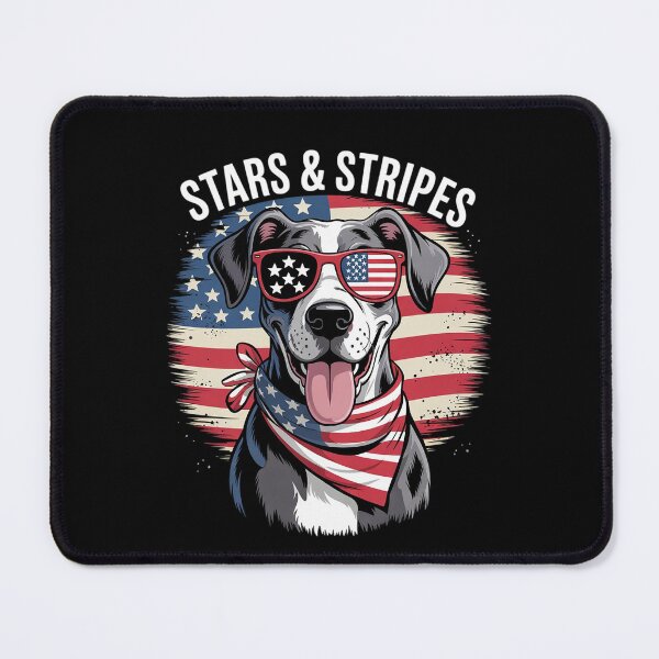 Item preview, Great Dane 4th of July Dog Patriotic USA Flag Man Woman designed and sold by MarryIsMonth.