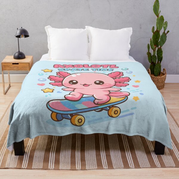 Item preview, Copy of Cute Axolotl is Skateboarding in Kawaii Funny Music Style designed and sold by Sitchko.