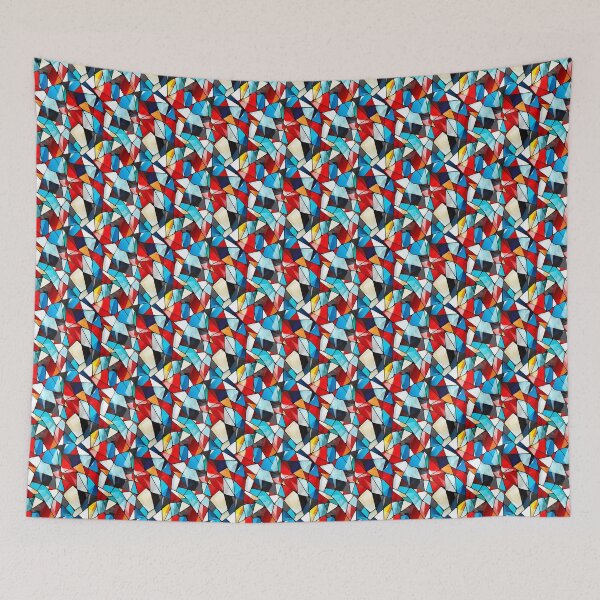 Item preview, Geometric design, colorful lines, curves, surfaces, ornaments, glass shards designed and sold by G-M-Designs.