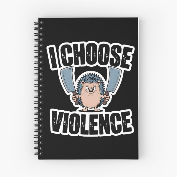 Item preview, I Choose Violence Angry Hedgehog Dark Humor Art designed and sold by ZuToMi.