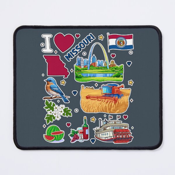 Item preview, Missouri Pride, Iconic State Symbols & Landmarks Sticker Collage designed and sold by mashmosh.