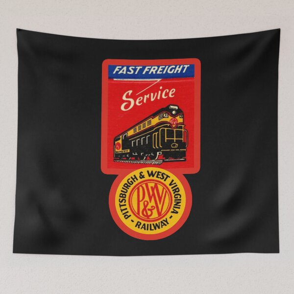 Item preview, Vintage Pittsburgh and West Virginia Railroad - Fast Freight Service designed and sold by QuayTradingCo.