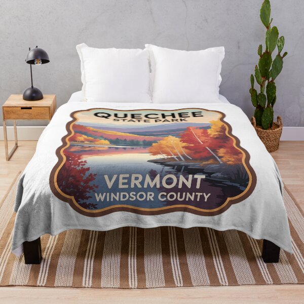Item preview, Quechee Gorge Vermont – Retro National Park Travel Art designed and sold by VividOrganica.