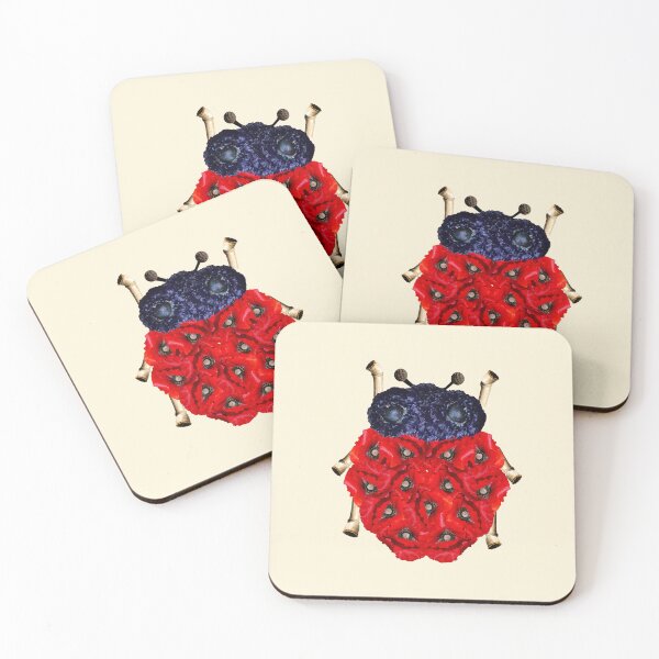 Item preview, Red Poppy Floral Ladybug designed and sold by capricedefille.