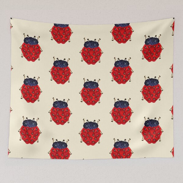 Item preview, Red Poppy Floral Ladybug designed and sold by capricedefille.