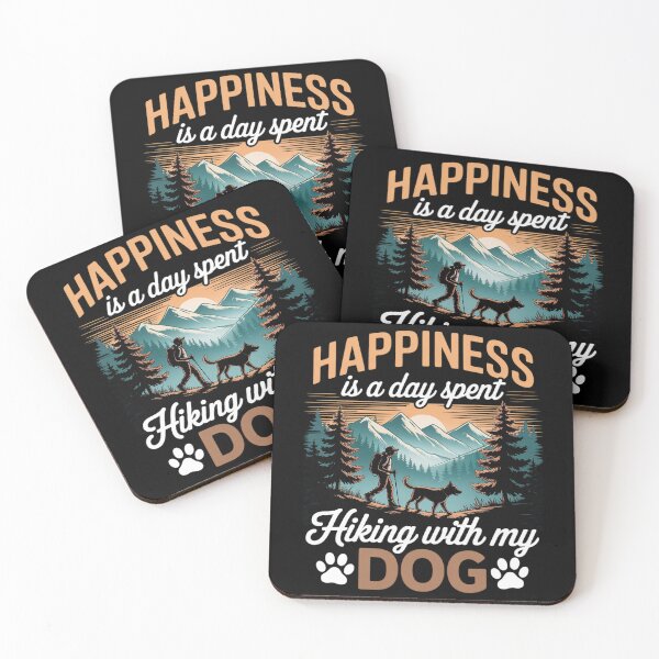 Item preview, Happiness is a day spent Hiking with my Dog  designed and sold by FadeOfThrone.