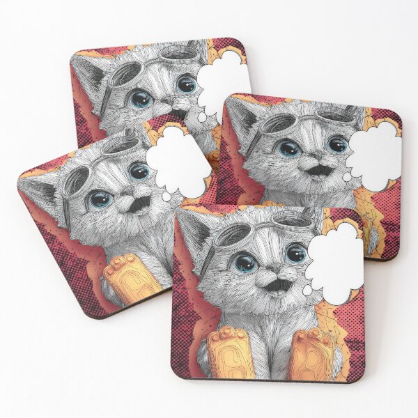 Item preview, Cute Comic Kitten with Speech Bubble Illustration designed and sold by Grafititee.