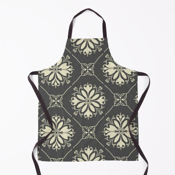 Item preview, Elegant Seamless Floral Damask Pattern on Black Background designed and sold by AlienTechs.