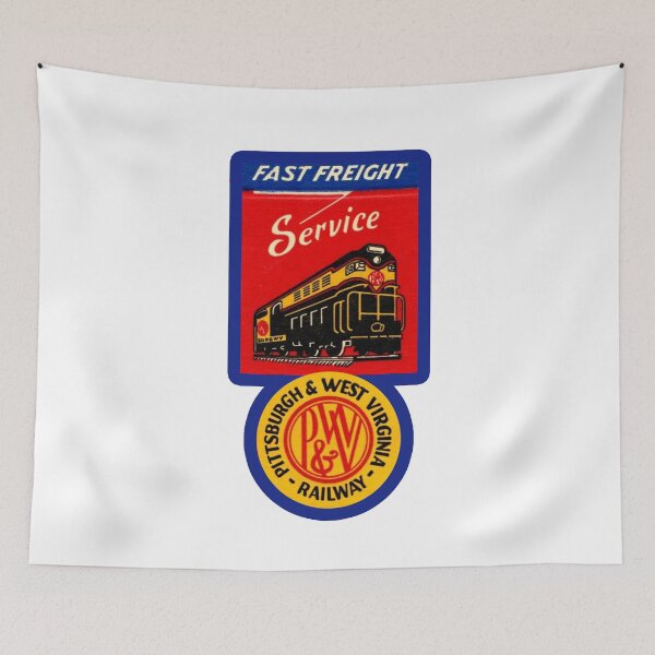 Item preview, Vintage Pittsburgh and West Virginia Railroad - Fast Freight Service designed and sold by QuayTradingCo.