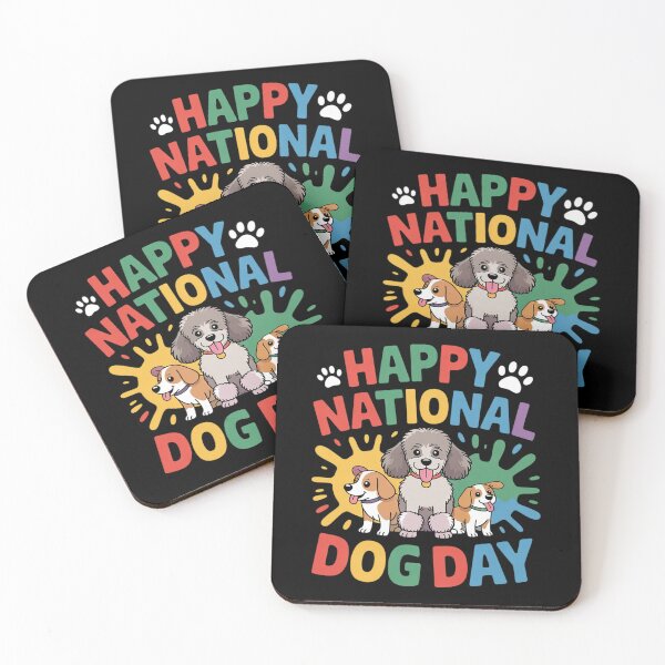 Item preview, Happy National Dog Day 26th August 1  designed and sold by MarryIsMonth.