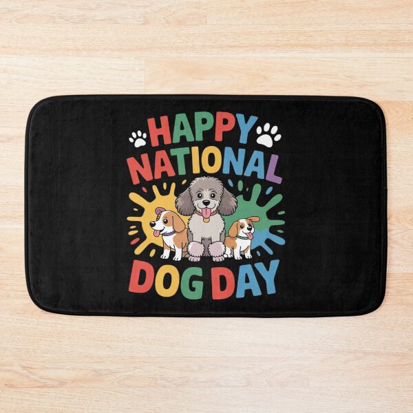 Item preview, Happy National Dog Day 26th August 1  designed and sold by MarryIsMonth.